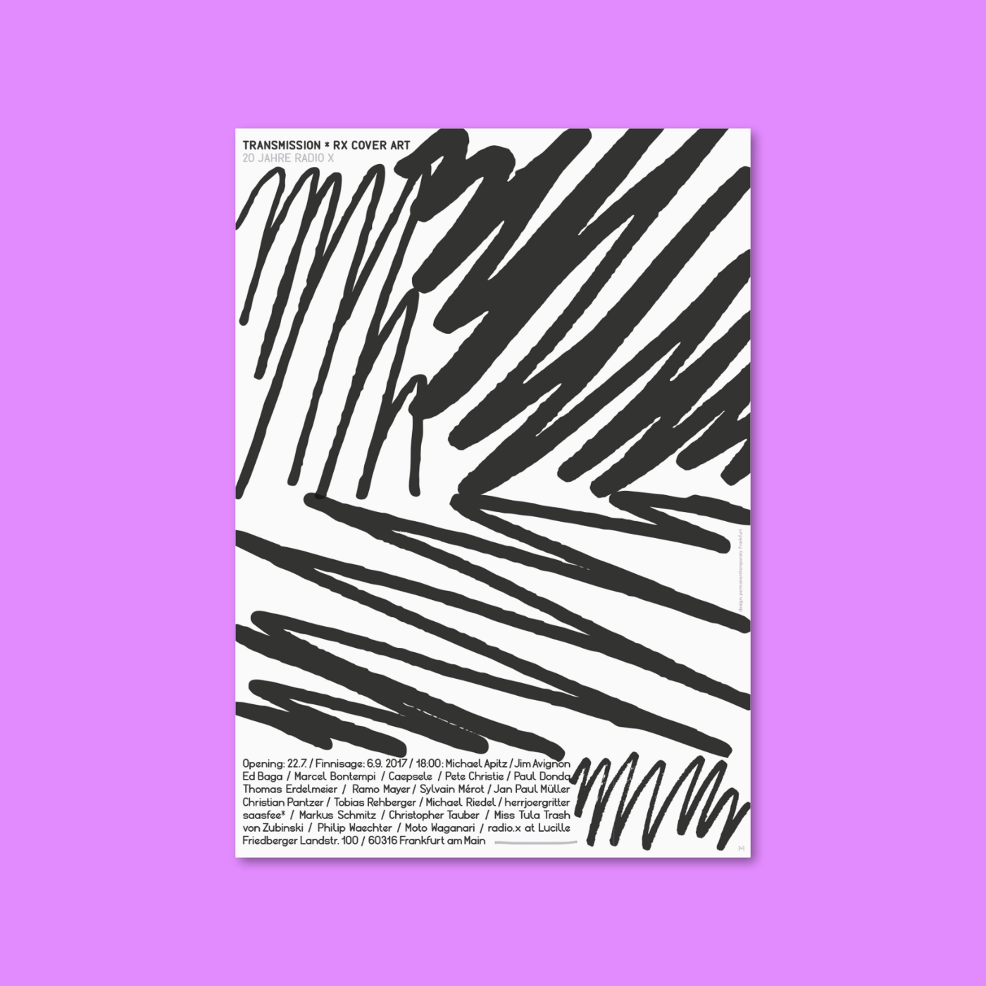 Plakat Design für Radio X: Transmission RX Cover Art