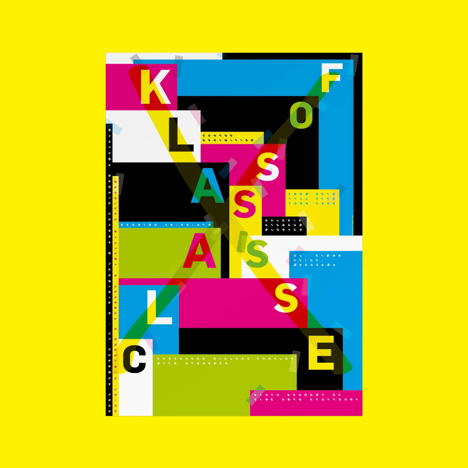 Plakat Design für die Klasse Troxler zur Warschau Poster Biennale
