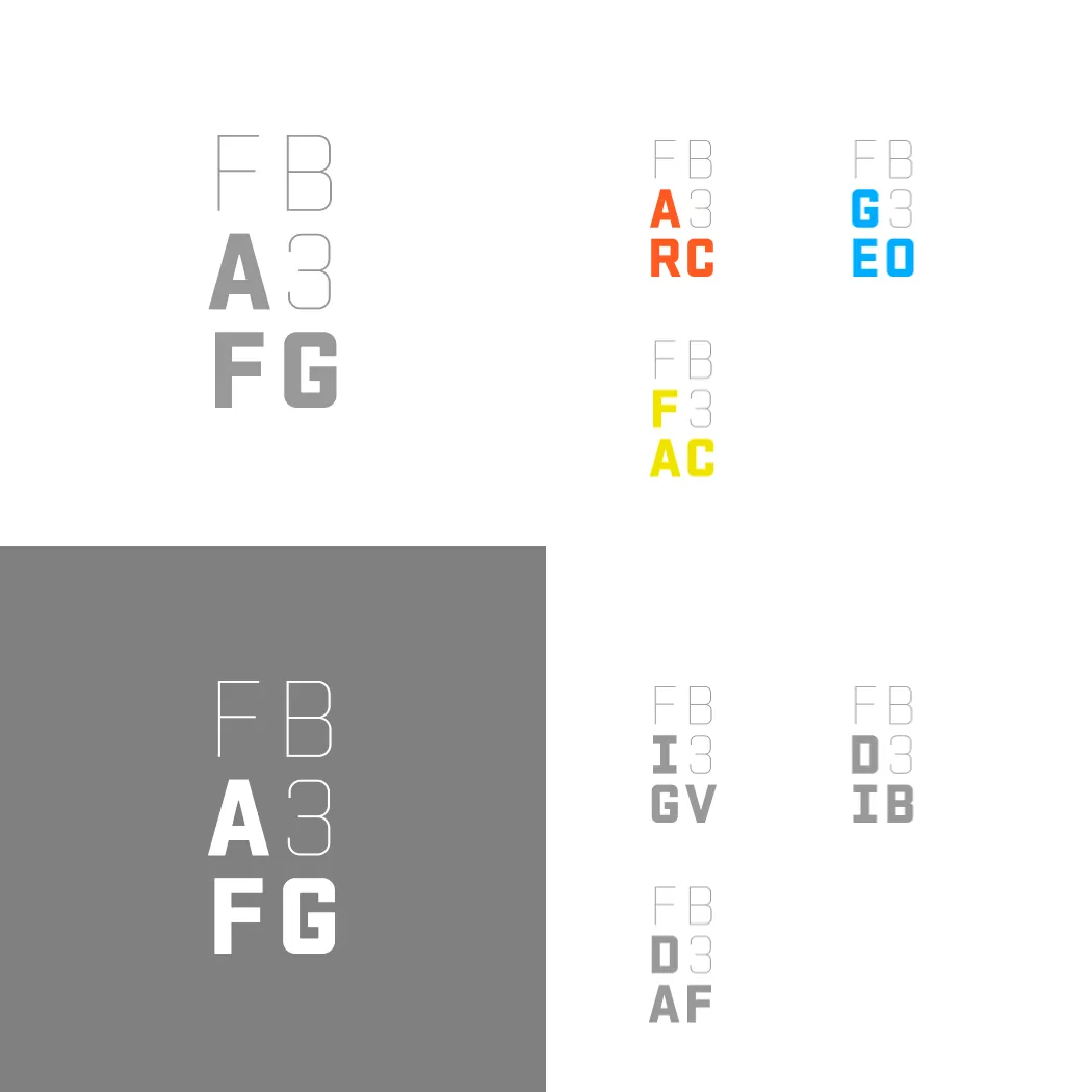 Nomenclature from the logo design of Faculty 3 of the Anhalt University Dessau