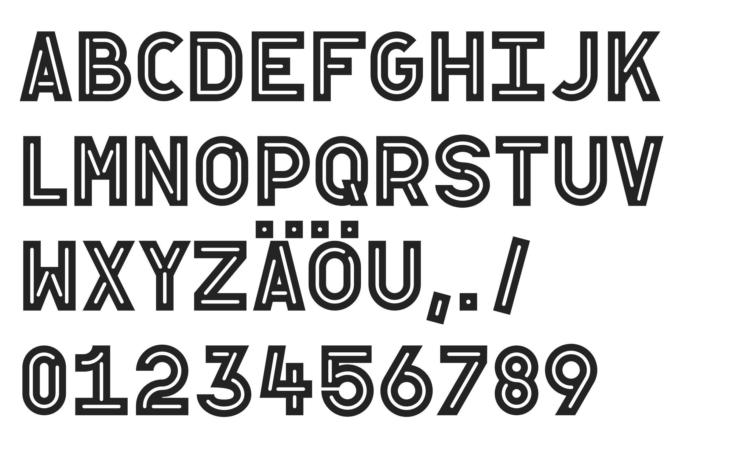 Dresdner Hof Type Design Full Glyph Set