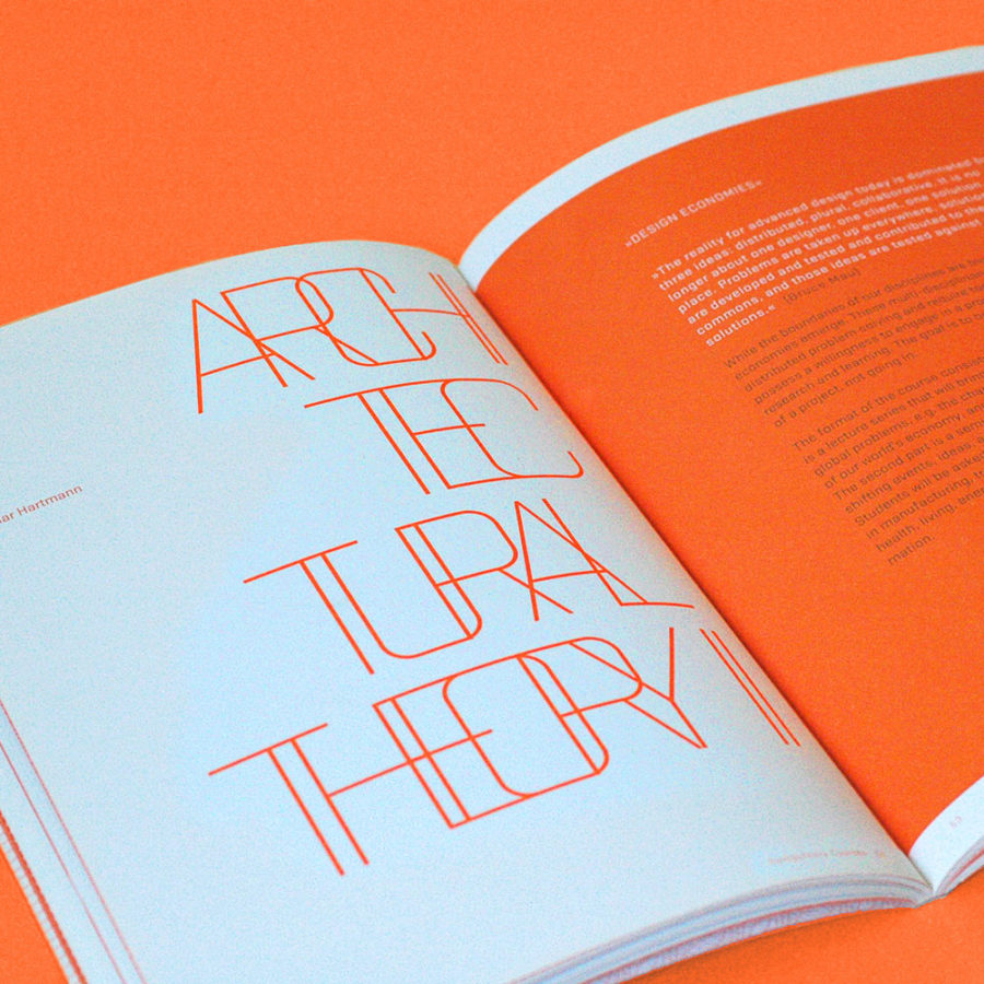 Inside of the compendium for DIA Dessau of the Anhalt Dessau University of Applied Sciences