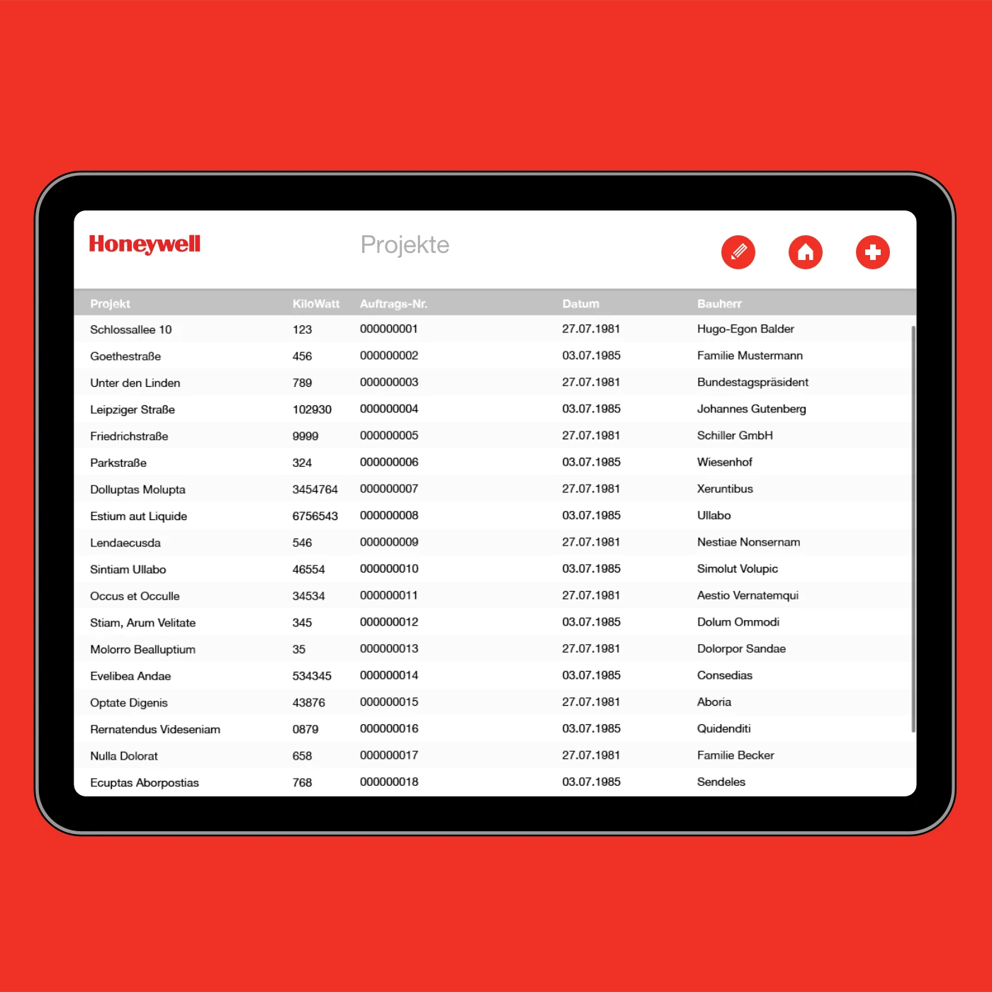 Honeywell App Design