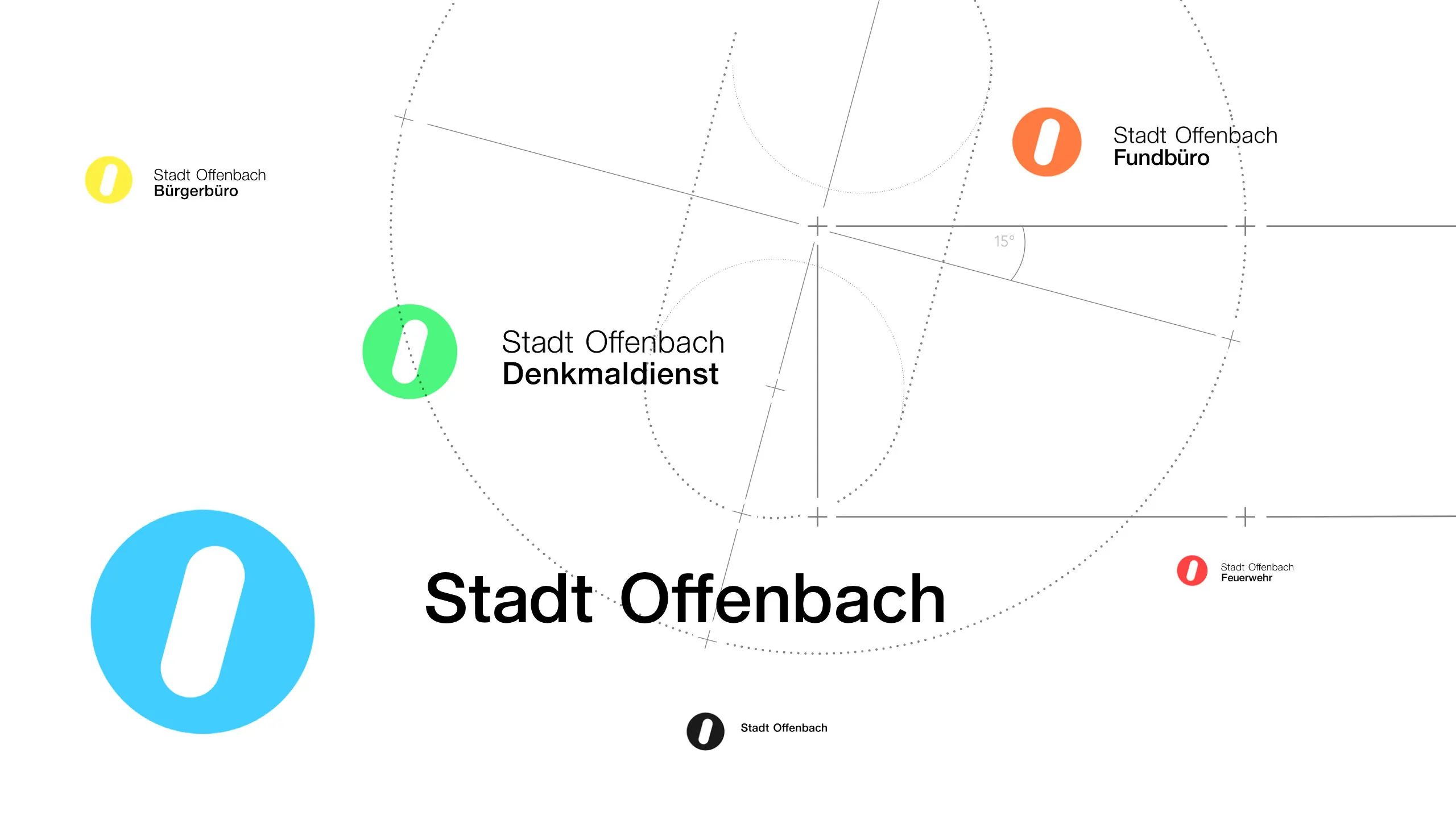 Corporate design city of Offenbach am Main logo nomenclature and grid