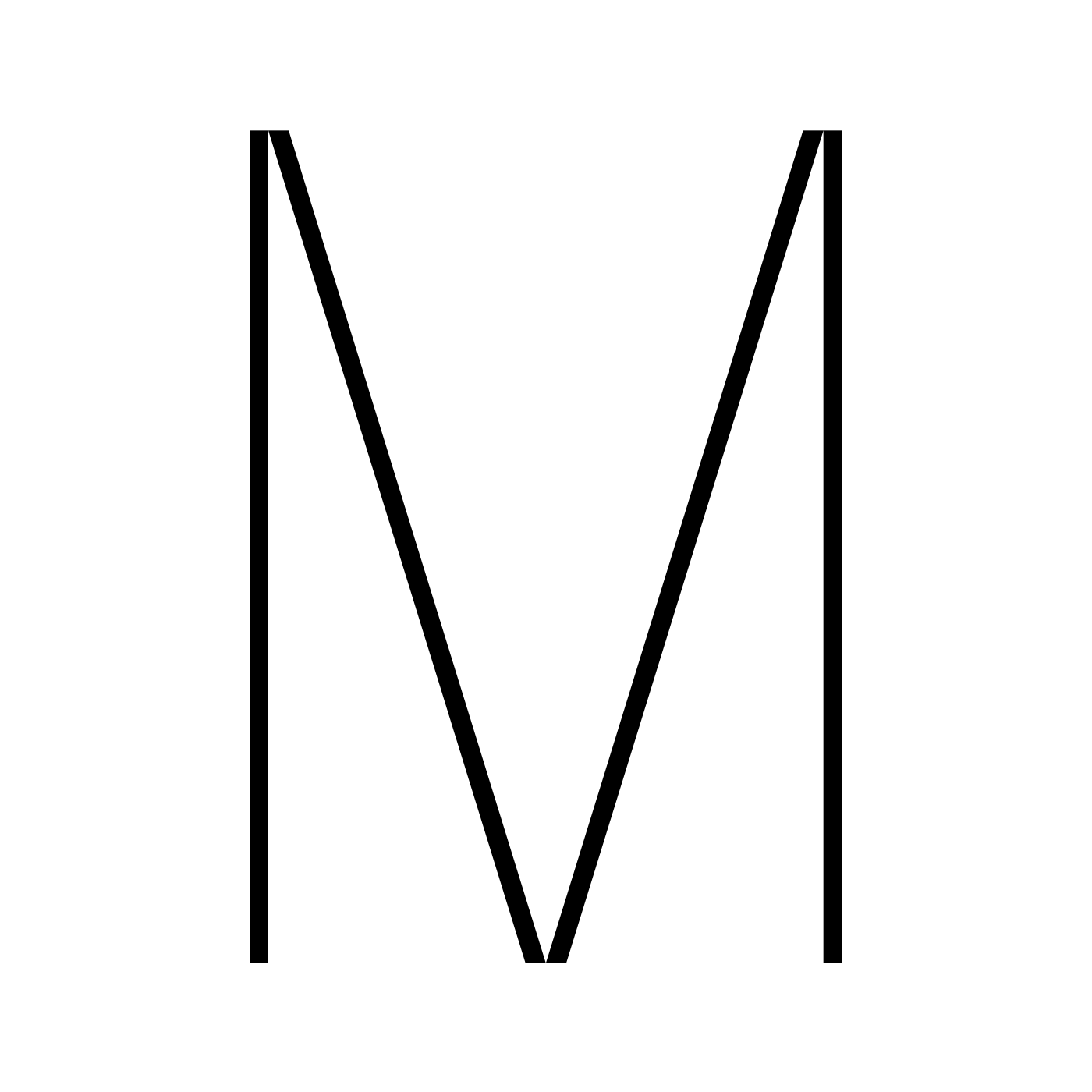 Type Design glyph M