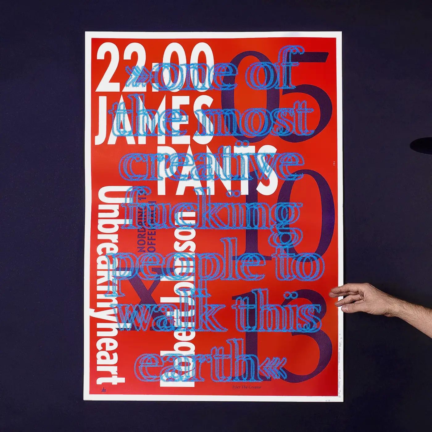 Poster Design unbreakmyheart - James Pants - Live at Robert Johnson Offenbach