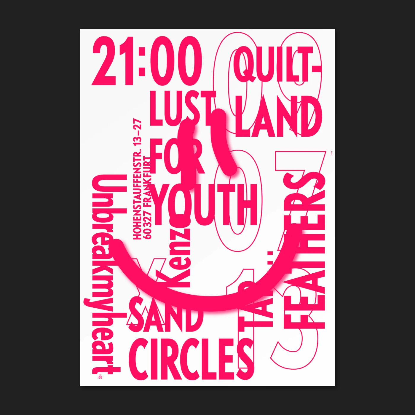 Poster Design unbreakmyheart - Lust for Youth - Live at Kenzo